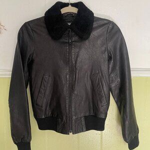 Vintage Gap Leather Jacket. Size 0